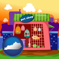 kentucky map icon and a pet shop
