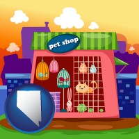 nevada map icon and a pet shop
