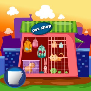 a pet shop - with Arkansas icon