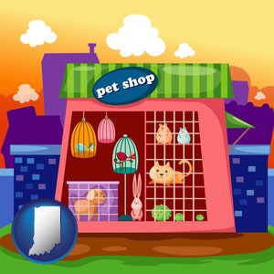 a pet shop - with Indiana icon