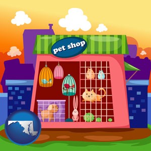 a pet shop - with Maryland icon