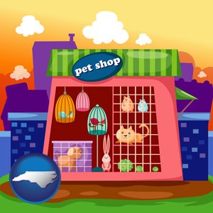 a pet shop - with North Carolina icon