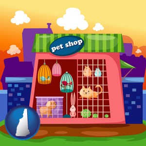 a pet shop - with New Hampshire icon