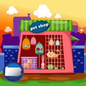 a pet shop - with Pennsylvania icon