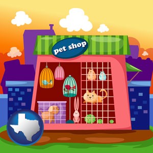 a pet shop - with Texas icon