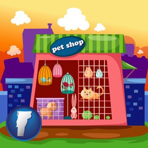 a pet shop - with Vermont icon